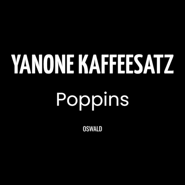 Fonts-digitalt-kopia Exempel på Älvdalens Utbildningscentrums typsnitt. Yanone Kaffeesatz, Poppins och Oswald. Vit text på svart bakgrund.